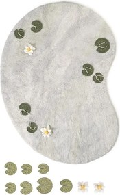 Svetlosivý bavlnený detský hrací koberec 130x170 cm Swan Lake – Lorena Canals