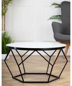 Konferenčný stolík DIAMOND 40x70 cm biela/čierna
