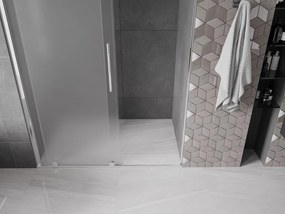 Mexen Velar, posuvné sprchové dvere do otvoru 150 cm, 8mm sklo námraza, chrómová, 871-150-000-31-01
