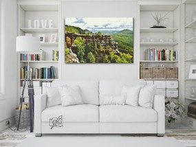 Gario Diamantové maľovanie Pravčická brána Rozmery: 60 x 40 cm, Rámovanie: Iba zrolované plátno, Diamanty: Okrúhle