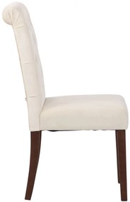 Jedálenská stolička Lisburn - zamat - Krémová