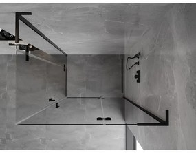 Mexen Mist-H L Duo, 2-krídlový sprchový kút 95 x 105 cm, číre sklo, čierny profil, 8A5L-095L-105P-70-00