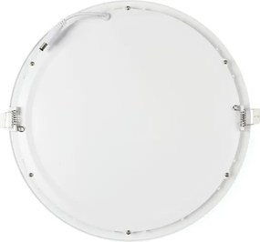 BERGE LED panel kruhový - 300x300x17mm vstavaný - 24W - 230V - 1900Lm - teplá biela