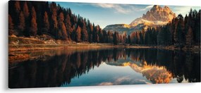 Obraz - Alpy, Taliansko, Dolomity, Lago Antorno (120x50 cm)