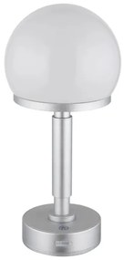 Globo 21034SI - LED Nab. dot. stol. lampa HAKU LED/2,5W/5V 2800K strieborná