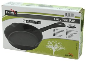 Cattara 13059 Grilovacia panvica s držadlom Liatina, pr. 16 cm