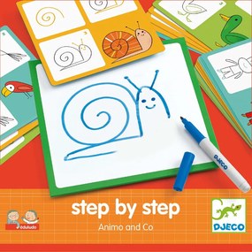 Kreatívna sada Djeco Step By Step Zvieratká