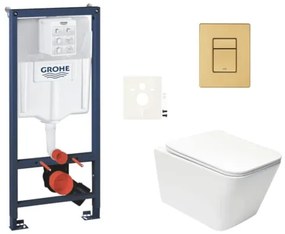 Závesný wc set do ľahkých stien / predstenová montáž SAT Infinitio SIKOGRSIN12SCGN0