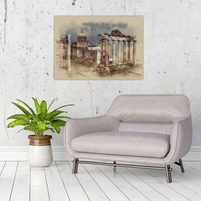 Sklenený obraz - Forum Romanum, Rím, Taliansko (70x50 cm)
