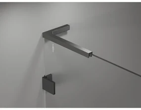 Mexen Lunar, L Duo sklápací sprchový kút 85 x 80 cm, 8mm číre sklo, profil grafit brúsený, 834L-085L-080P-66-00
