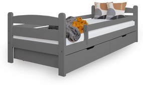 DL Detská posteľ so zábranou 90x200 Maurícius - antracit