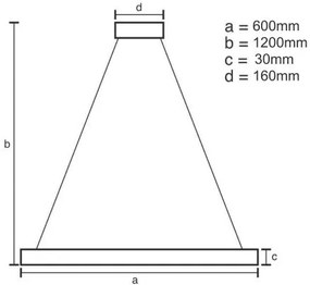 LED Stmievateľný luster na lanku LED/40W/230V 3000-6500K + diaľkové ovládanie