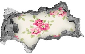 Nálepka 3D diera na stenu Kvetinový vzor nd-b-72700499