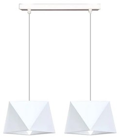 Luster na lanku DIAMENT 2xE27/60W/230V biela