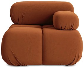 Oranžový zamatový modul pohovky (pravý roh) Lokua – Makamii