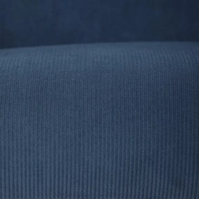 Relaxačné kreslo ušiak LUCIAN — masív, menčester, prírodná / modrá