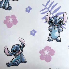 Jerry Fabrics Bavlnené napínacie prestieradlo 90x200 + 25 cm - Lilo and Stitch