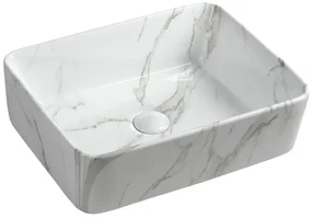 Sapho Sapho, DALMA keramické umývadlo 48x13x38 cm, carrara, MM517
