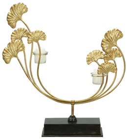 Svietnik v zlatej farbe Mauro Ferretti Iris