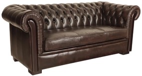 furniture-nabytek.cz - Kožená sedačka Chesterfield trojmiestna