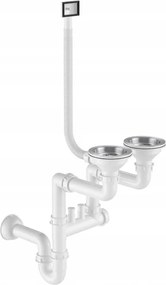 Erga HD, 1,5-komorový oceľový drez 590x490x210 mm, oceľová, ERG-MLS-HD5949