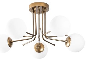 Stropné svietidlo v bielo-zlatej farbe Opviq lights Daisy