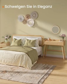 Toaletný stolík so zrkadlom a osvetlením v béžovej farbe