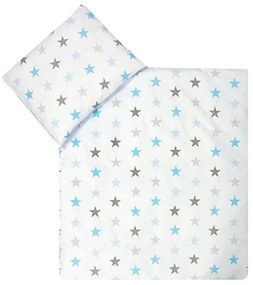 2-dielne Hviezdičky modré obliečky do postieľky + Vankúšik a perinka