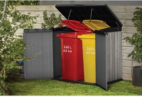 Sivý plastový záhradný úložný box Deco – Keter