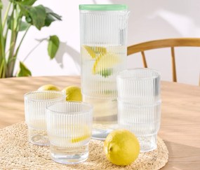 Plastové hrnčeky s džbánom, 4 ks