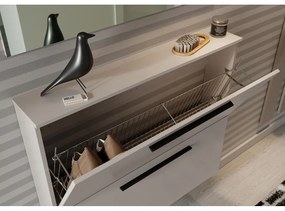 Sivobéžová závesná výklopná skrinka na topánky Utah - Germania