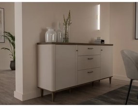 Komoda VIRO so zásuvkami hnedá/béžová