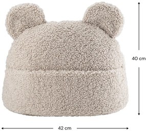 Svetlohnedý detský pohovkový vankúš z textílie buklé Teddy Pouch – Wigiwama