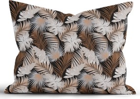 Bavlnená obliečka na vankúš Renforcé 40 × 60 cm - Taisa čierna/zlatá