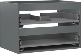Mexen Box-A, závesná skrinka 70 cm, 2 zásuvky, grafitová matná, 91AX0-0700-470-2-66