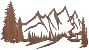 Drevený obraz Hory a les – moderná dekorácia na stenu | SENTOP FB-HDF0414