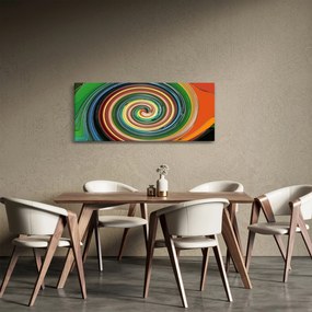 Abstraktný obraz - farebná špirála (120x50 cm)