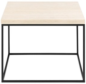 Béžový konferenčný stolík s doskou v dekore mramoru 60x60 cm Barossa – Actona