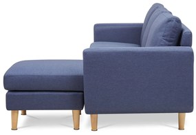 Trojmiestna sedačka s mobilným taburetom ASB-017 BLUE