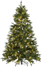 Vianočný stromček so svetielkami 210 cm zelený FIDDLE Beliani