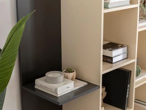 Regál Medude 1 (béžová + antracit) . Vlastná spoľahlivá doprava až k Vám domov. 1093056