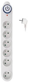 SOLIGHT Prepäťová ochrana 150J, 6x zásuvka, 3m, biela