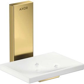 AXOR Universal Rectangular miska na mydlo s držiakom, leštený vzhľad zlata, 42605990