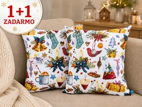 INTERMEDIC SK Obliečka na vankúš Christmas Toy 40x40 cm – 1+1 ZADARMO