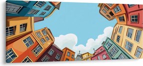 Obraz - Medzi domami (120x50 cm)
