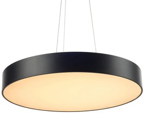 LED2 Závesné LED osvetlenie na lanku RINGO, 42W, teplá biela, okrúhle, čierne