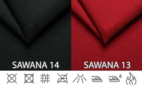 Rohová sedačka U Lambert (čierna + červená) (L). Akcia -21%. Vlastná spoľahlivá doprava až k Vám domov. 616080