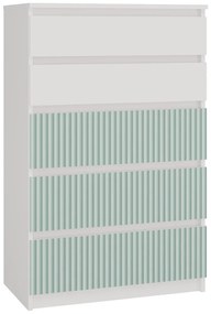 Detská komoda MALWA M5 ARTESO bielo-zelená
