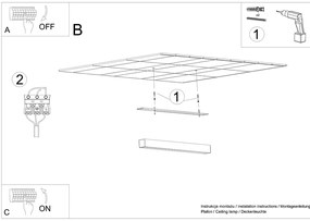 Stropné LED svietidlo Pinne 117, 1x LED 31w, 3000k, s