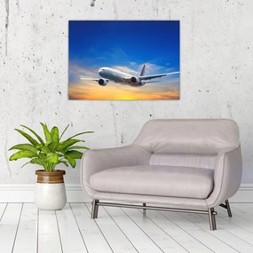 Sklenený obraz lietadla (70x50 cm)